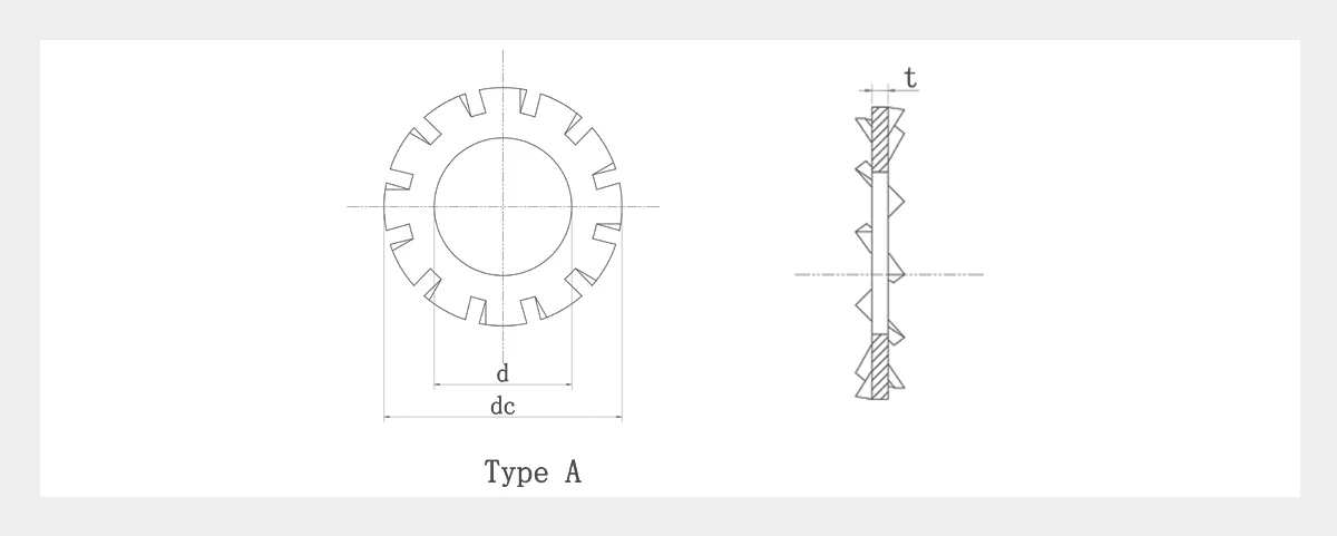 External Tooth Washer 2D